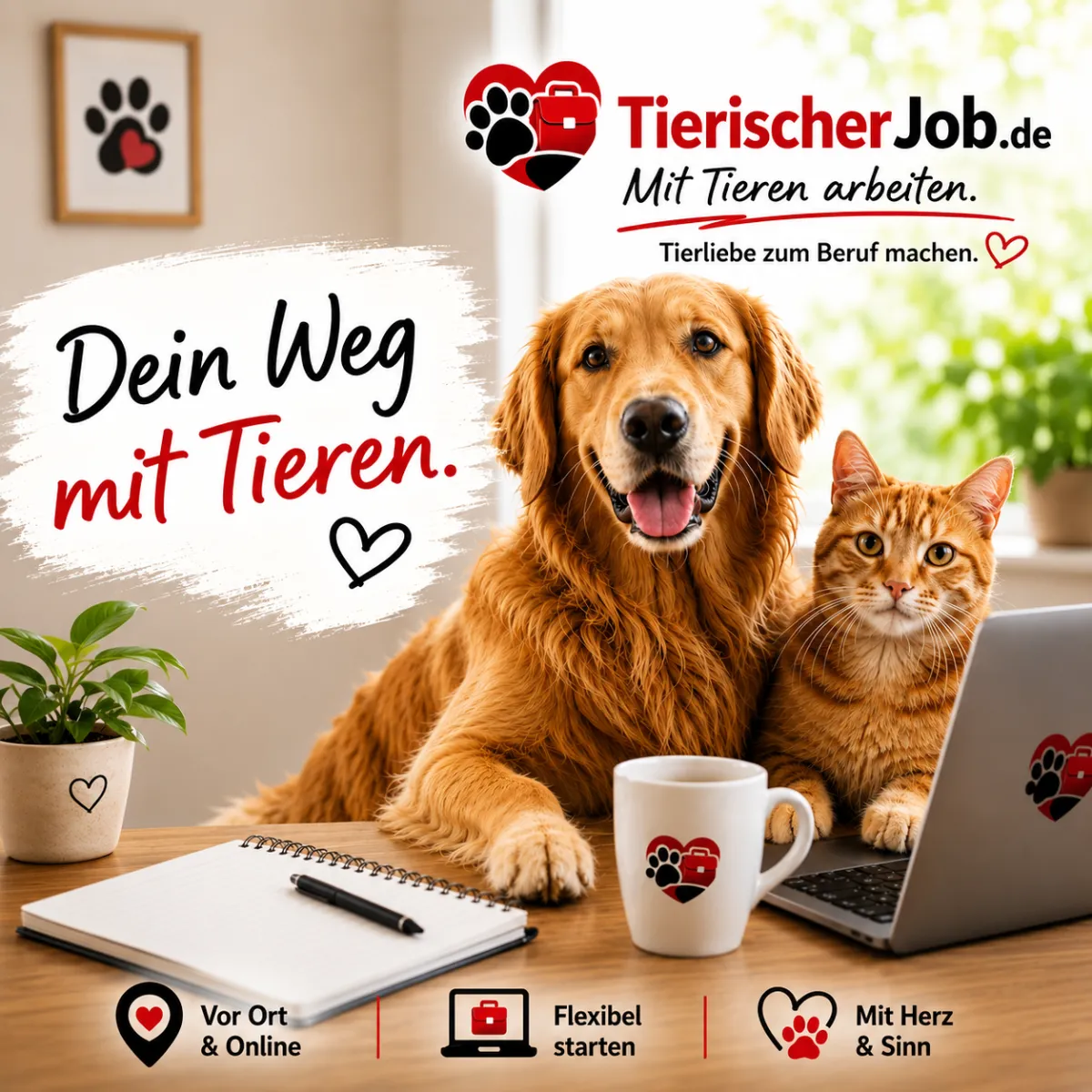 Mit Tieren arbeiten | Tierischer Nebenjob deutschlandweit. Flexibel starten.