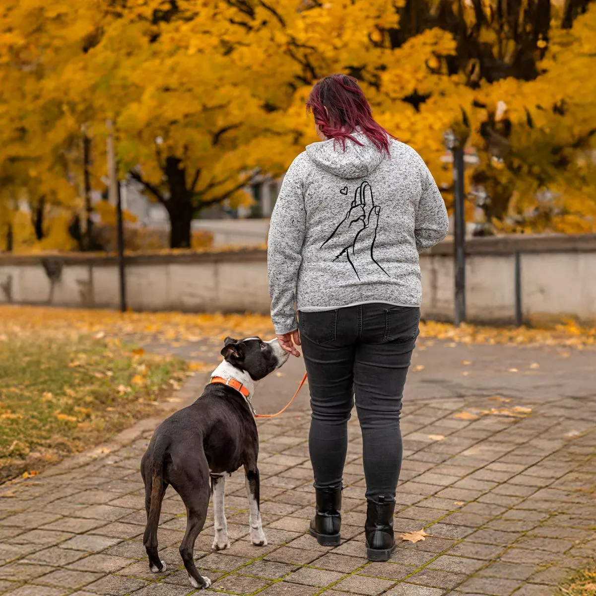 Fleecejacke mit Kauze  - kuschlig warm & mit tollen Hundemotiven