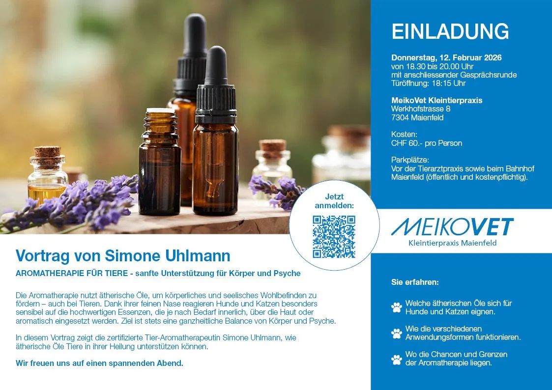 Vortrag: Aromatherapie für Tiere – sanfte Unterstützung für Körper und Psyche