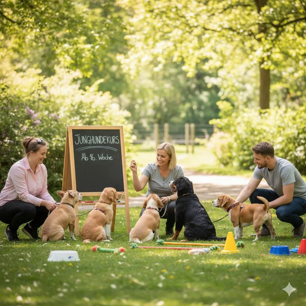 Junghundekurs: Vom Welpen zum coolen Begleiter